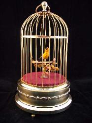 Singing Bird Cage Automaton - German 1900s