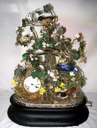 Bontems 5 Bird Automata with Clock and Waterfall