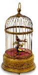 Reuge Two Singing Birds in Antiqued Brass