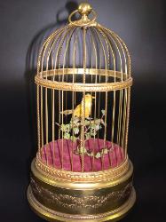 Singing Bird Cage Automaton - French 1900s