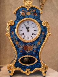Le Ore 416 Clock in Blue Mother-of-Pearl Style with Chime