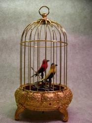 Singing Bird Cage Automaton - German 1900s